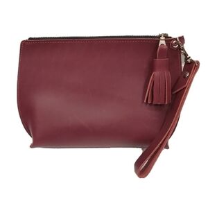 NEW Bubo Handmade Leather Clutch Burgundy